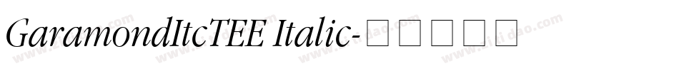 GaramondItcTEE Italic字体转换